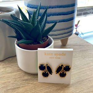 14K Gold Fill Kate Spade Black and Gold Earrings NWT